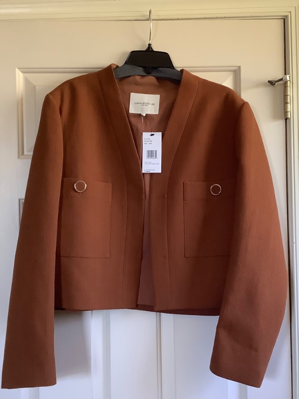 Lafayette 148 V- Neck Wool Blazer Camel SZ XXL - Picture 2 of 16